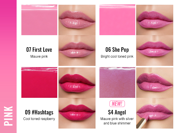 02 (Mb）Moisture Shine Tinted Lipstick-05 Lips Swatch-01 Pink-600×450