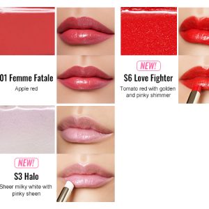 02 (Mb）Moisture Shine Tinted Lipstick-05 Lips Swatch-02 Red_White-600×450
