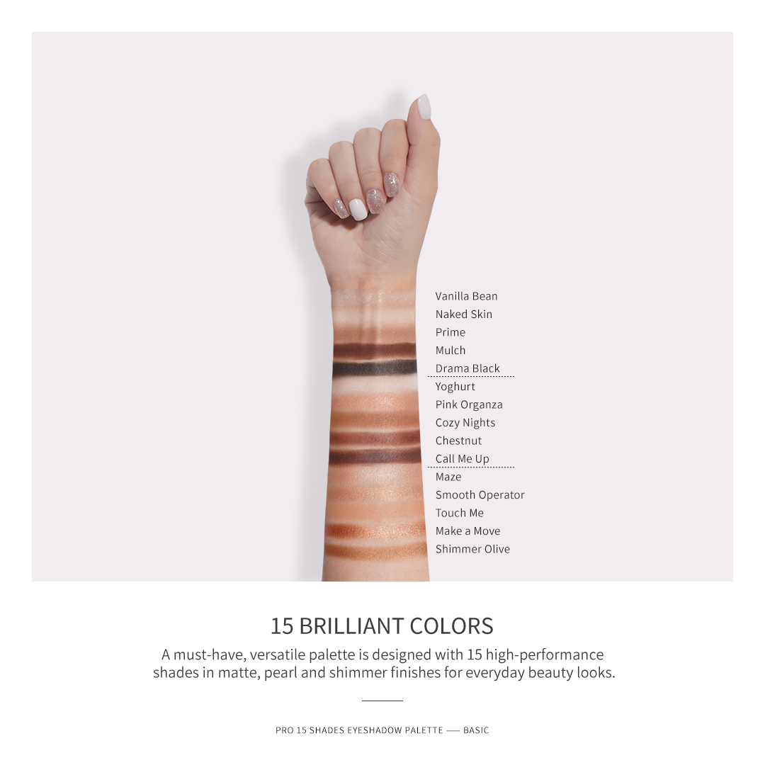 02 Pro 15 Shades Eyeshadow Palette Basic 1080X1080 20210116 02 Pro 15 Shades Eyeshadow Palette Basic 1080X1080 20210116