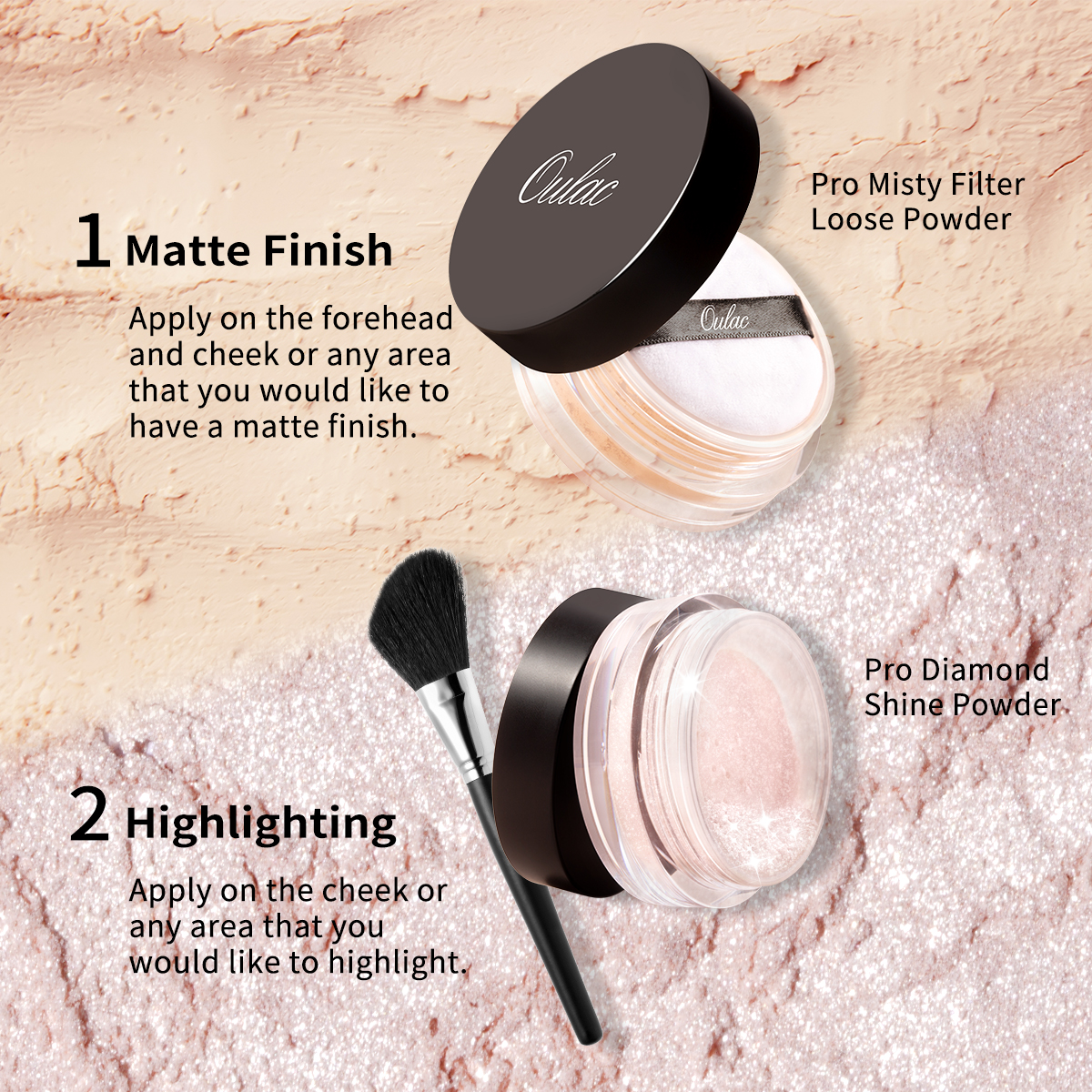 02 Pro Diamond Shine Powder _ Pro Misty Filter Loose Powder AMZ Window