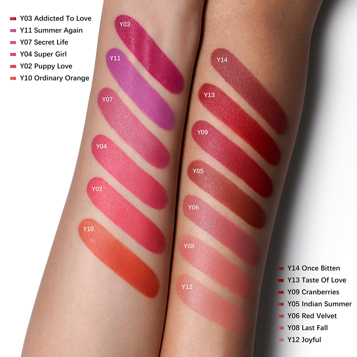 02 Velvet Matte Lipstick-03 Arm Swatch-1200X1200