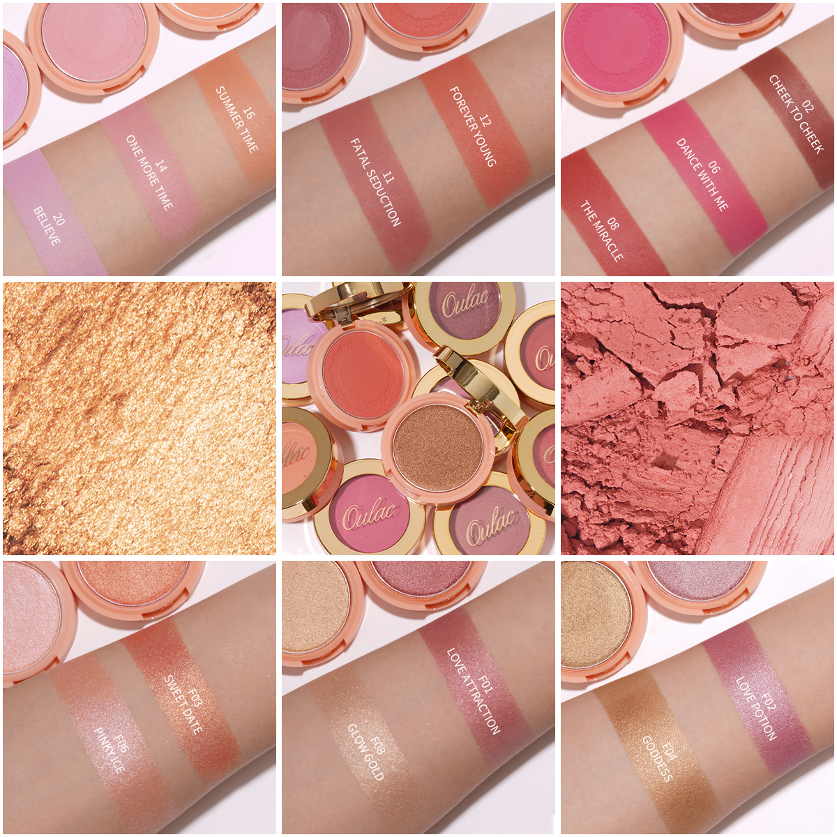 03 Blush Mono _ Blush Mono Frost All Shades Arm Collage 03 Blush Mono _ Blush Mono Frost All Shades Arm Collage