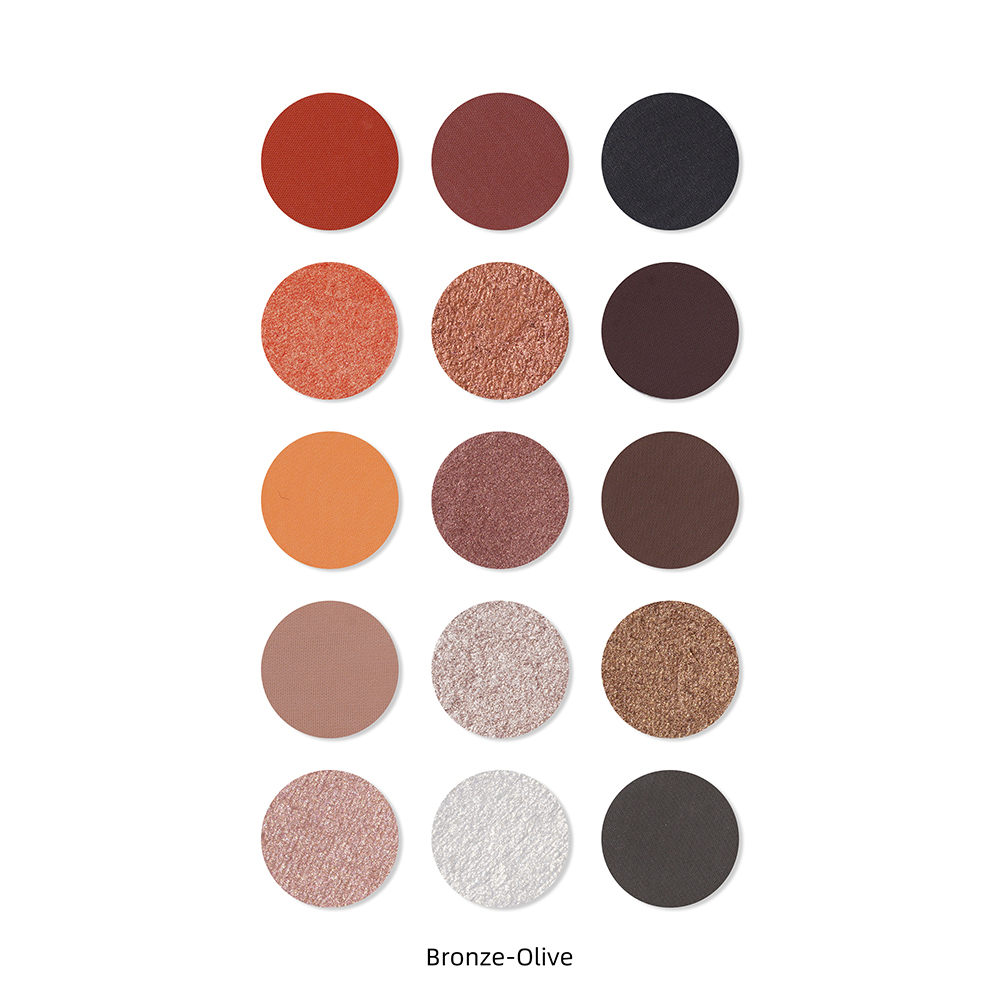 03 PB 15 SHADES EYESHADOW PALETTE-pd04-open-Color Chart – Bronze-Olive（1000×1000）
