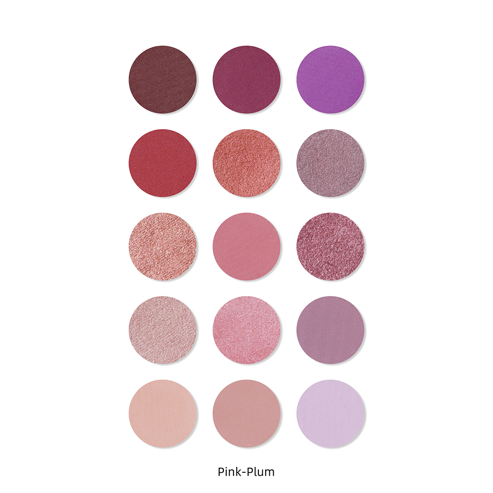 03 PB 15 SHADES EYESHADOW PALETTE-pd04-open-Color Chart -Pink-Plum（1000×1000）