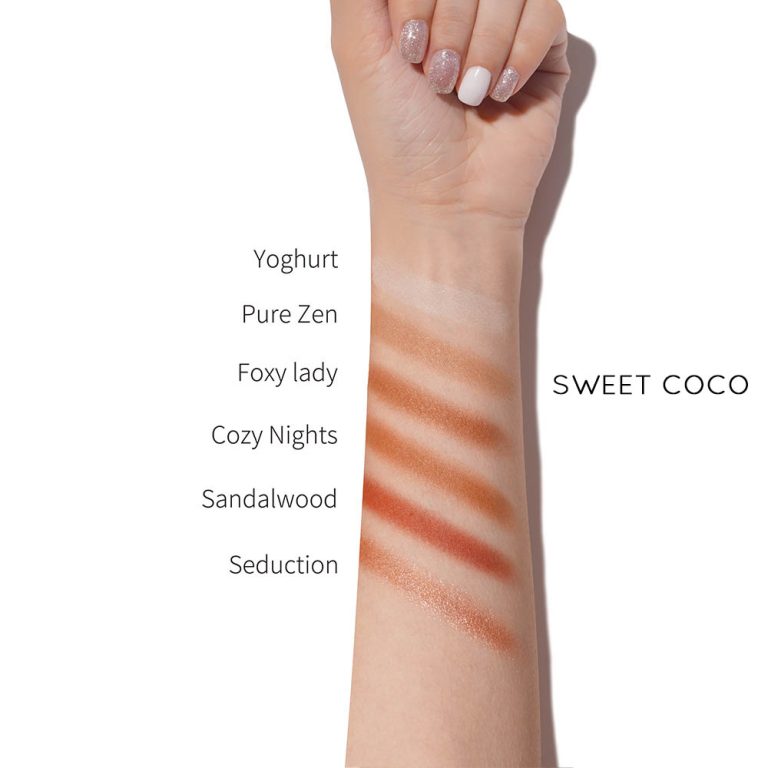 04 6-Shades-eyeshadow-Palette-swatch-Sweet-Coco-1000×1000