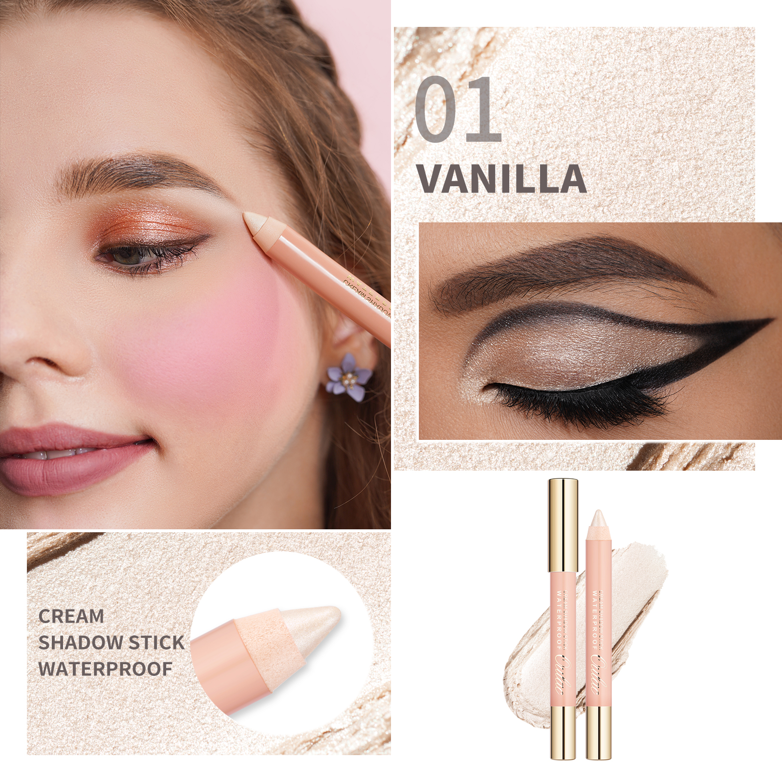 04 Cream Shadow Stick Waterproof-01 Vanilla-Feature-1600X1600 04 Cream Shadow Stick Waterproof-01 Vanilla-Feature-1600X1600