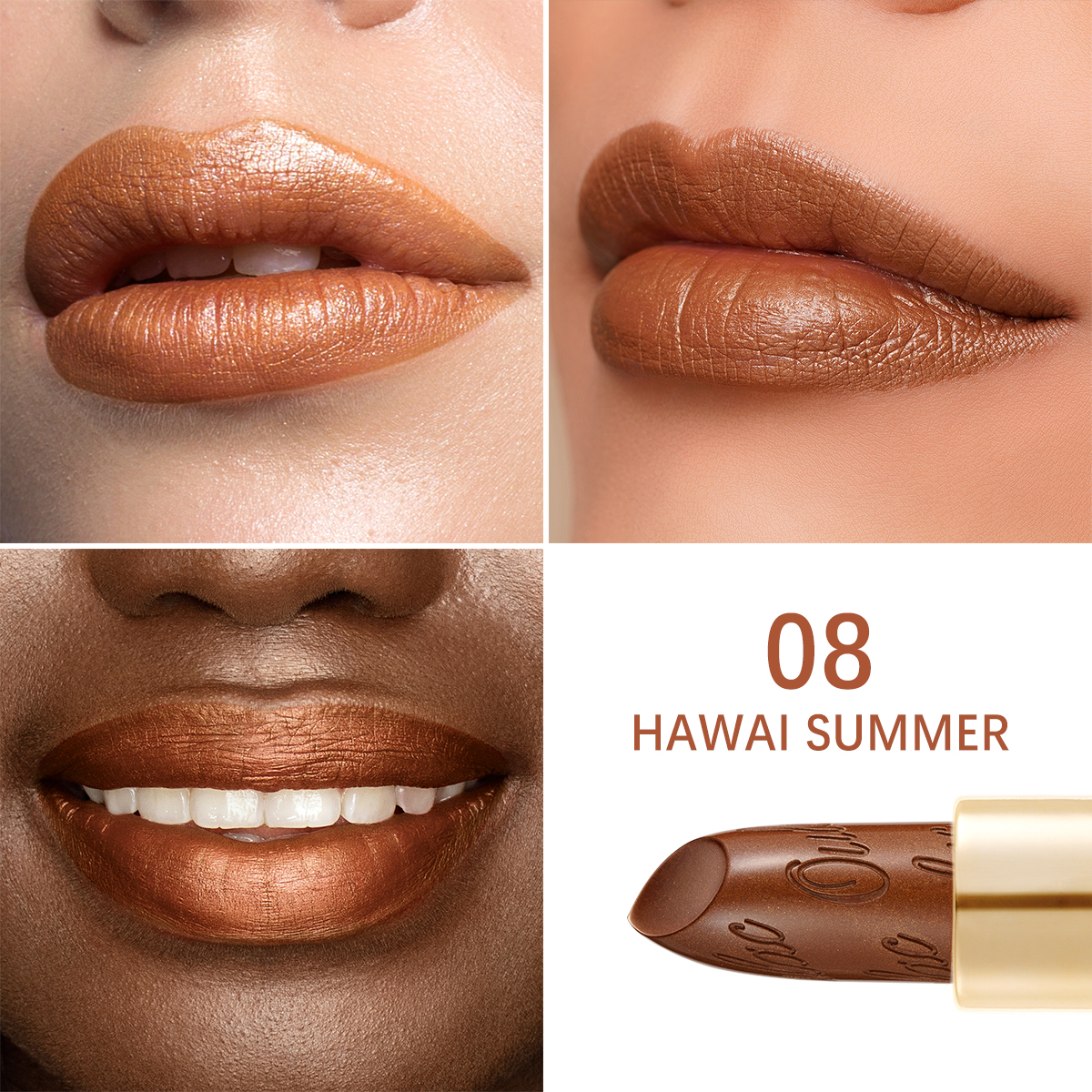 04 Metallic Shine Lipstick 08 Hawai Summer Product Face Swatch 1200X1200 (2) 04 Metallic Shine Lipstick 08 Hawai Summer Product Face Swatch 1200X1200 (2)