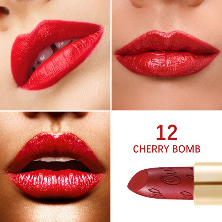 04 Metallic Shine Lipstick 12 Cherry Bomb Product Face Swatch 1200X1200 (2)