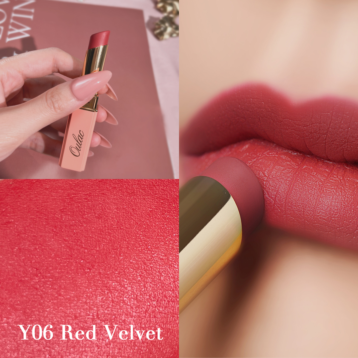 04 Velvet-Matte-Lipstick-Y06-Red-Velvet-Product-Scene-Texture-Model