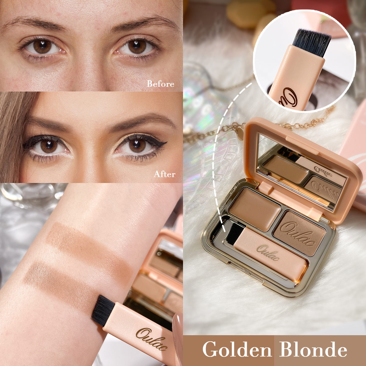 07 Brow-And-Eye-Perfect-Finishing-Compact-GOLDEN BLONDE-Product-Scene-Texture-Model 07 Brow-And-Eye-Perfect-Finishing-Compact-GOLDEN BLONDE-Product-Scene-Texture-Model