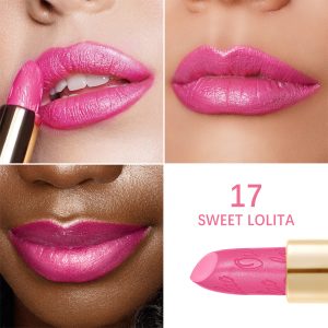 Metallic Shine Lipstick 17 Sweet Lolita Product Face Swatch 1500X1500