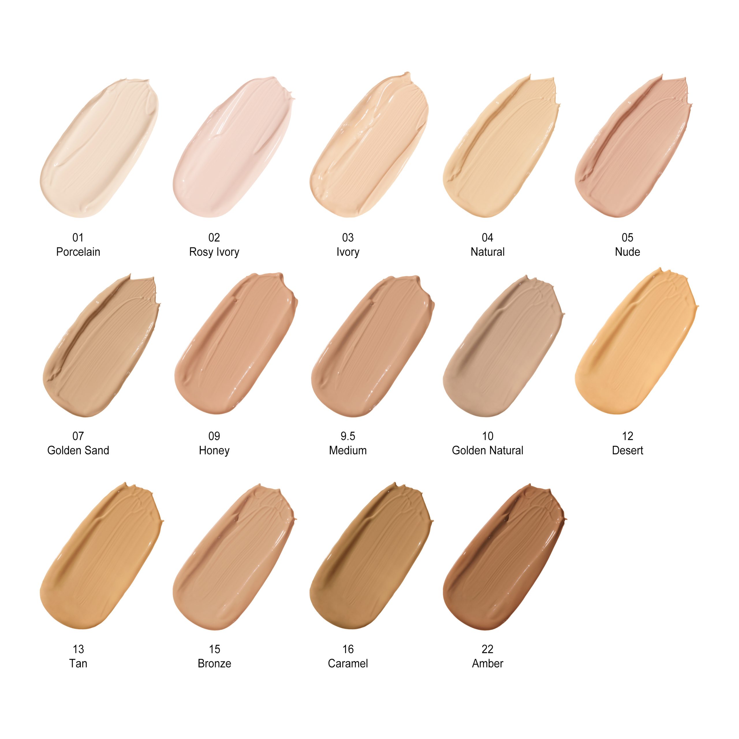Nourishing Skin to Skin Matching Foundation-All Color Chart-3000×3000 Nourishing Skin to Skin Matching Foundation-All Color Chart-3000×3000